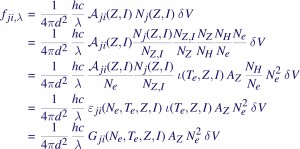 optically thin line emission