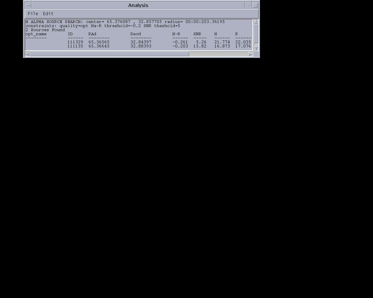 Halpha photometry