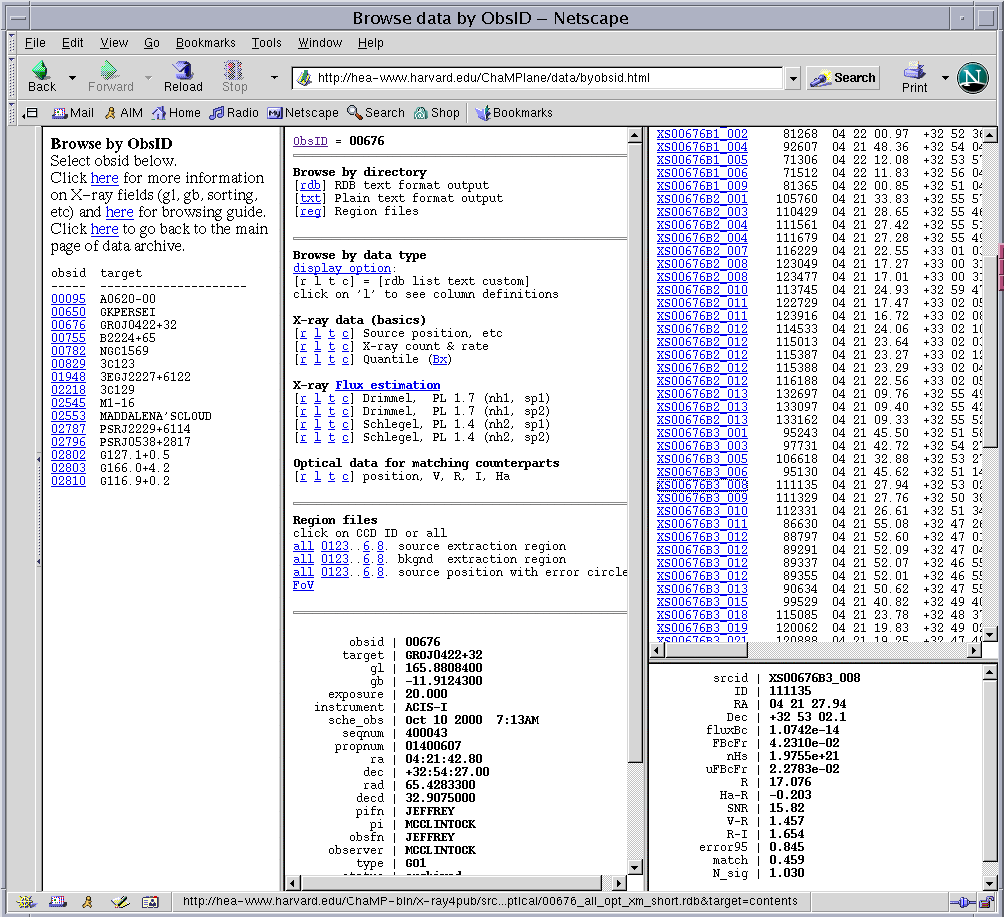 screenshot X-ray catalog