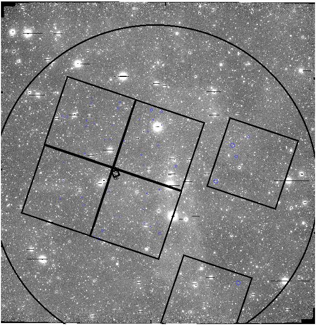 X-ray source regions