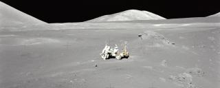 Harrison H. Schmitt, lunar rover, lunar landscape, Apollo 17